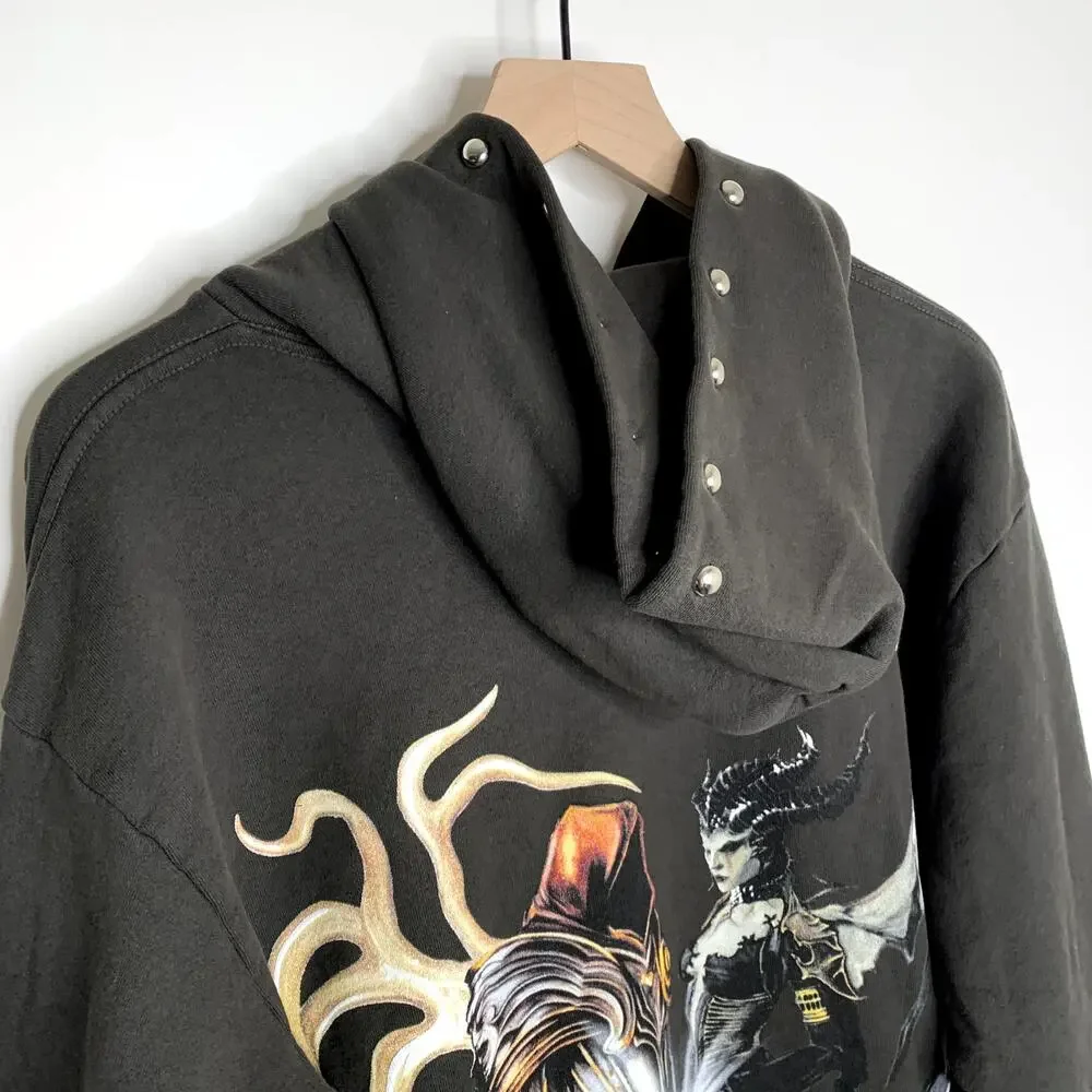 Revenge x Diablo 4 Hoodie Men’s Medium Made In The USA Black Graphic
